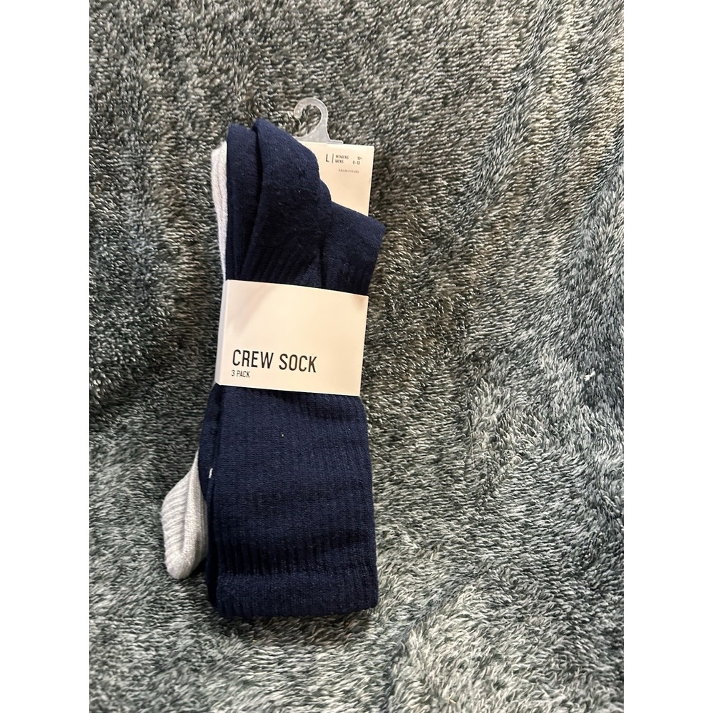 DSG Large (Women's 10+/Men's 8-13)3 Pack Crew Socks Multicolor (SC2)